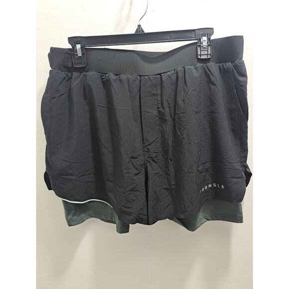 YoungLA Other - YoungLA Mens  XLarge 4" Compression Lined Elastic Waist Workout Athletic Shorts